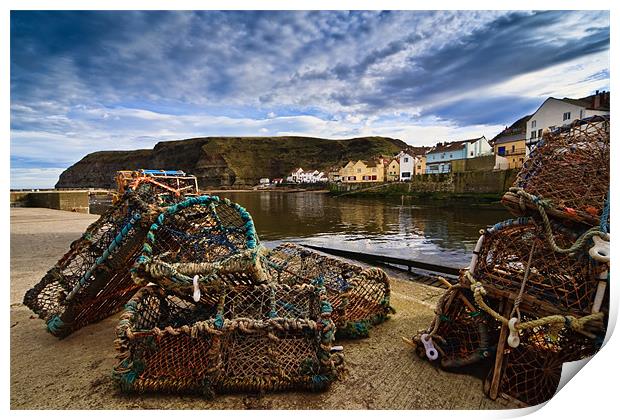 Staithes Harbour Print by David Lewins (LRPS)