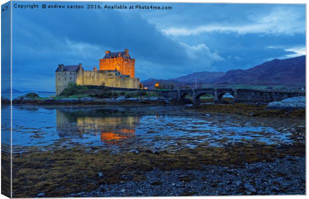 EILEAN LIGHTING UP Canvas Print by andrew saxton