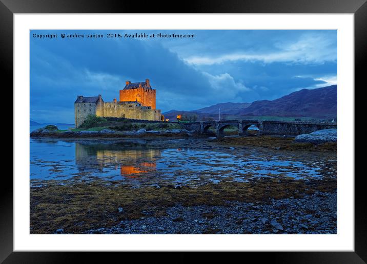 EILEAN LIGHTING UP Framed Mounted Print by andrew saxton
