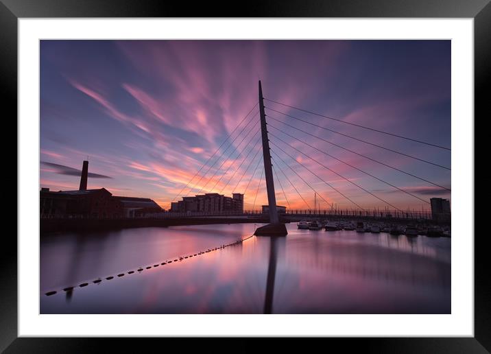 Early morning on the River Tawe Framed Mounted Print by Leighton Collins