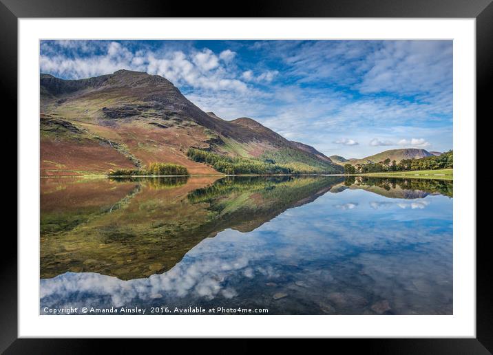 Reflections of Buttermere  Framed Mounted Print by AMANDA AINSLEY