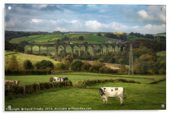 Hewenden Viaduct Acrylic by David Oxtaby  ARPS