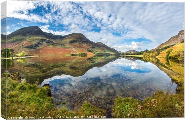 Buttermere in Autumn Canvas Print by AMANDA AINSLEY