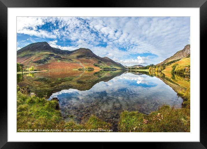Buttermere in Autumn Framed Mounted Print by AMANDA AINSLEY