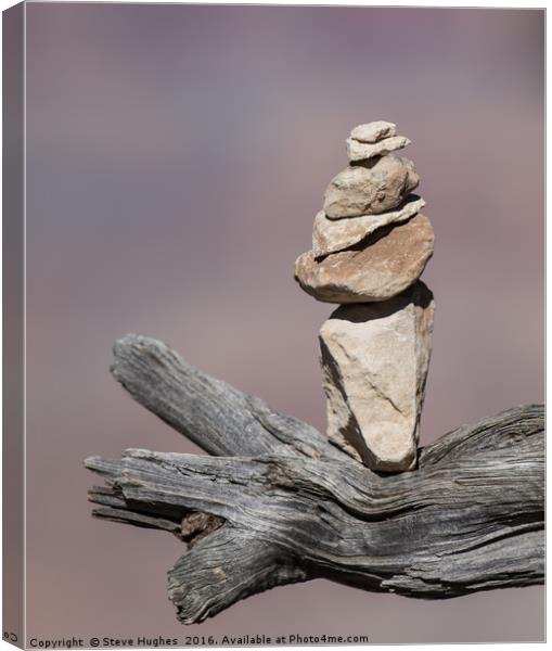 Balanced Rocks of the edge of the Grand Canyon Canvas Print by Steve Hughes