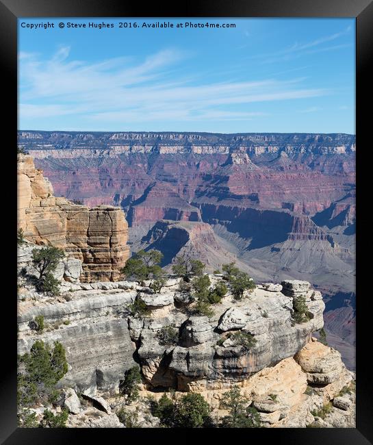 Views across the Grand Canyon Framed Print by Steve Hughes