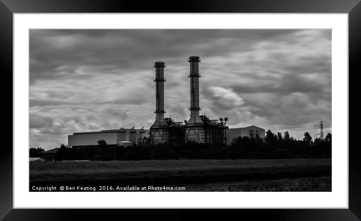 Sutton Bridge Power Station Framed Mounted Print by Ben Keating