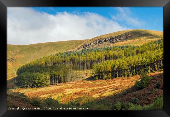 Autumn in the Garw Valley South Wales Framed Print by Nick Jenkins