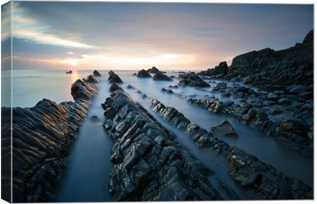 Welcombe Mouth Canvas Print by mark leader