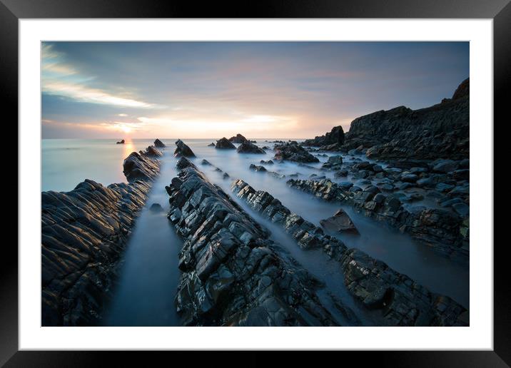 Welcombe Mouth Framed Mounted Print by mark leader