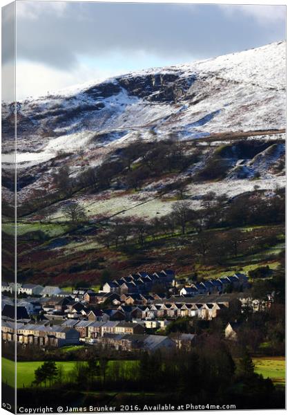Wyndham Village Ogmore Valley South Wales Canvas Print by James Brunker