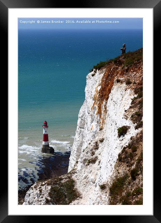 Visiting Beachy Head East Sussex Framed Mounted Print by James Brunker