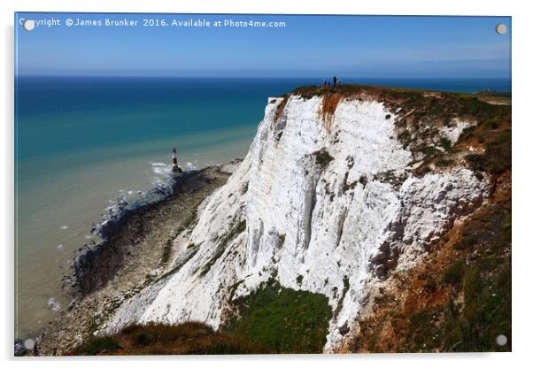 White Chalks Cliffs at Beachy Head Sussex Acrylic by James Brunker
