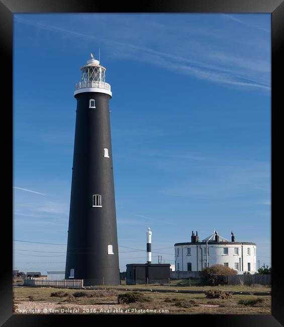 LIghthouse trio Framed Print by Tom Dolezal