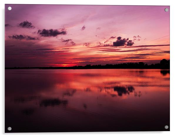 Norfolk Sunset Acrylic by Paul Macro