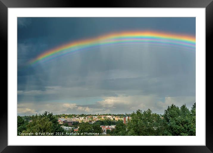 Bizarre Multiple Rainbow Framed Mounted Print by Paul Fleet