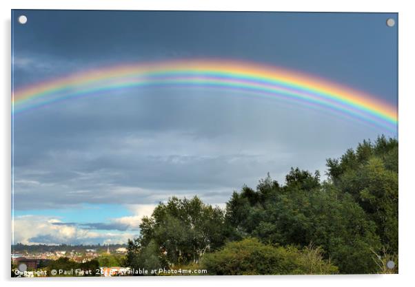 Rare Multiple Rainbow Acrylic by Paul Fleet