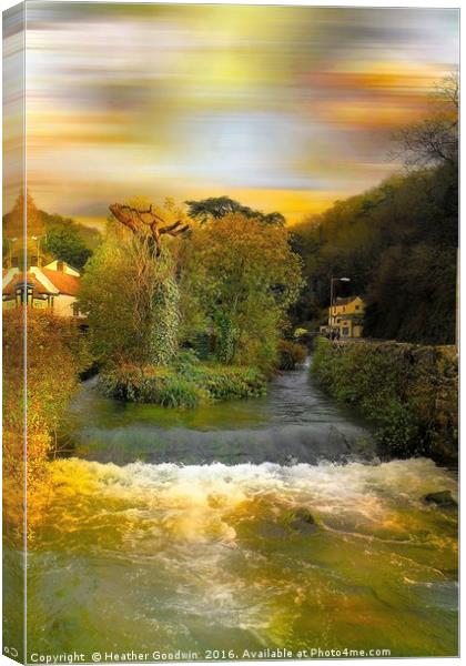 Ever Flowing River Yeo. Canvas Print by Heather Goodwin