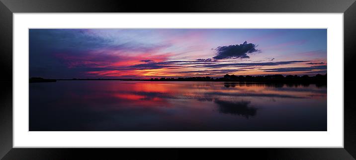 Sunset Panoramic Framed Mounted Print by Paul Macro