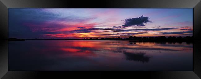 Sunset Panoramic Framed Print by Paul Macro
