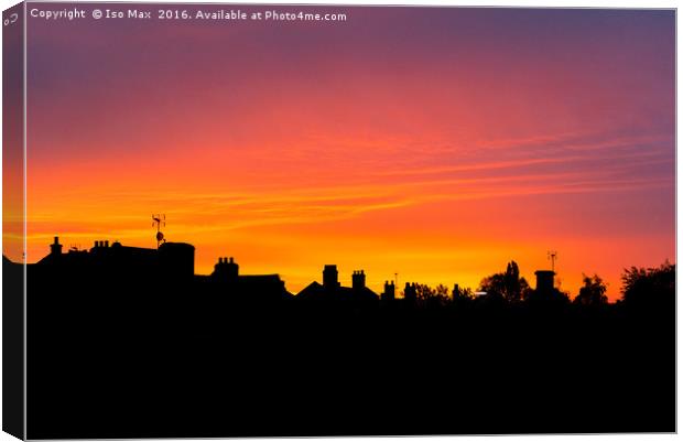 Red Sky In The Morning! Silhouette Warning! Canvas Print by The Tog
