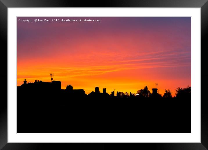 Red Sky In The Morning! Silhouette Warning! Framed Mounted Print by The Tog
