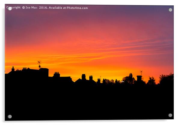 Red Sky In The Morning! Silhouette Warning! Acrylic by The Tog