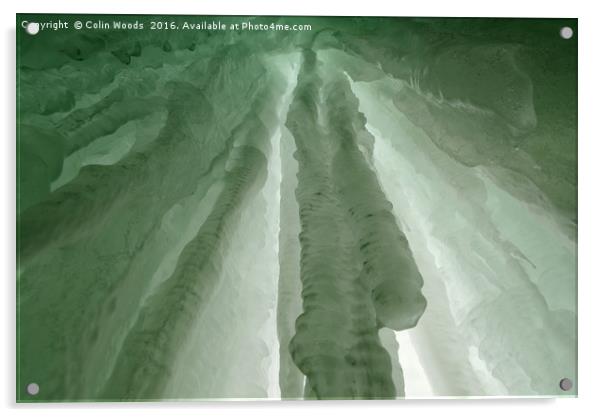 Inside a frozen waterfall Acrylic by Colin Woods