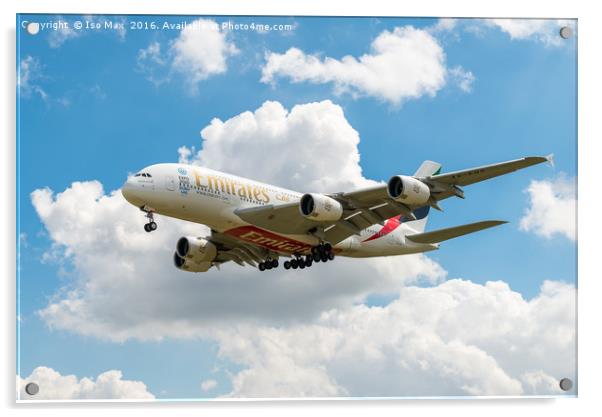 Emirates A380 Airbus Acrylic by The Tog