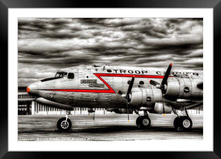 Douglas DC-7 at Berlin Tempelhof Framed Mounted Print by Colin Woods