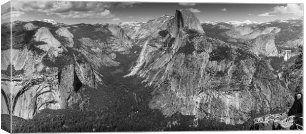 Tenaya Canyon and Half Dome, Yosemite, California Canvas Print by Gareth Burge Photography