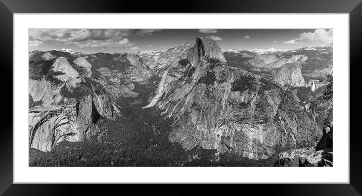 Tenaya Canyon and Half Dome, Yosemite, California Framed Mounted Print by Gareth Burge Photography