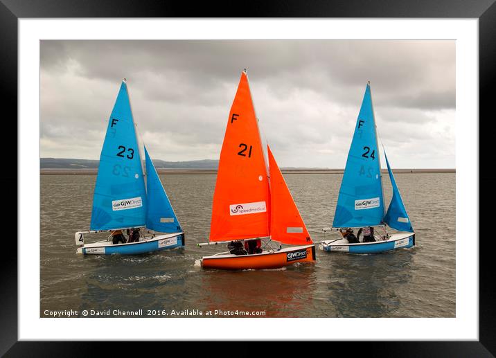 Synchronised Sailing Framed Mounted Print by David Chennell