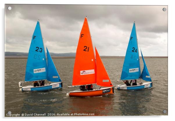 Synchronised Sailing Acrylic by David Chennell