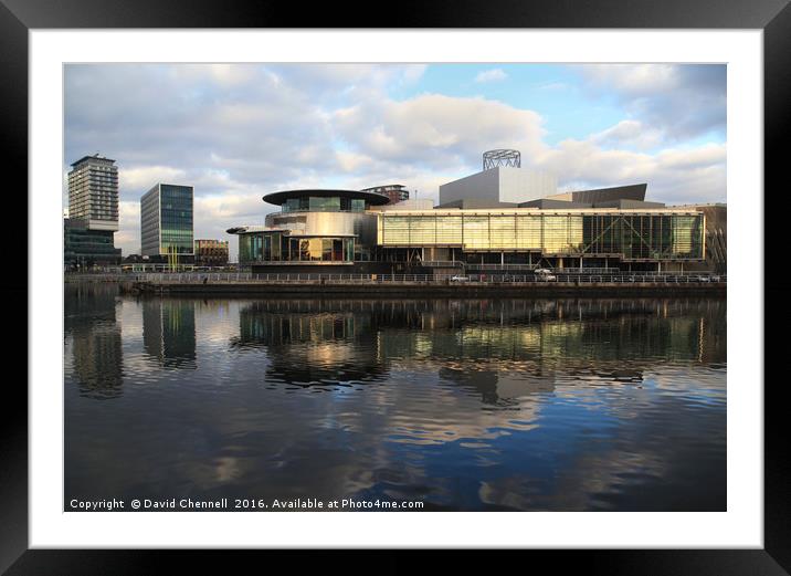 The Lowry Centre Reflection  Framed Mounted Print by David Chennell