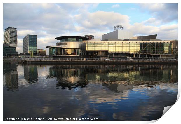 The Lowry Centre Reflection  Print by David Chennell