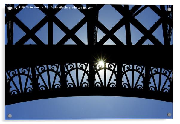 Sunstar and the Eiffel Tower Acrylic by Colin Woods