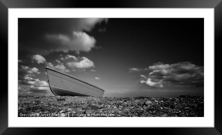 Stranded At Dunwich Beach! Framed Mounted Print by James Allen