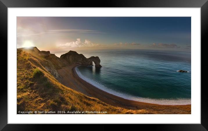 Sunrise over Durdle Door Framed Mounted Print by Nymm Gratton