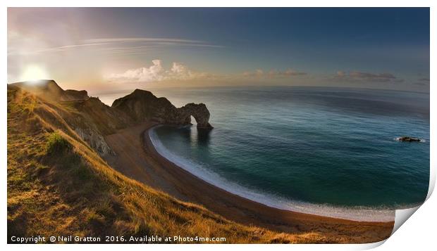 Sunrise over Durdle Door Print by Nymm Gratton