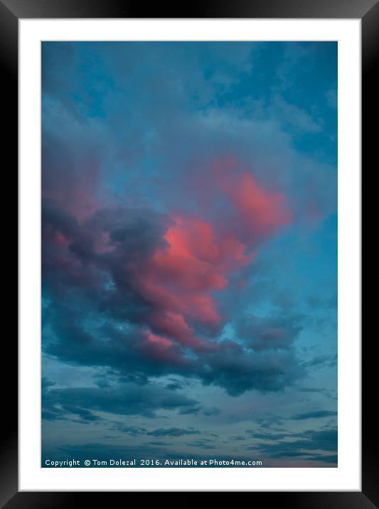 Sunset on a Cumulus cloud  Framed Mounted Print by Tom Dolezal