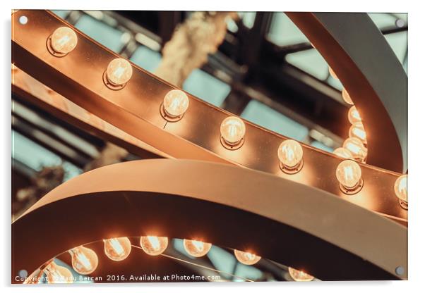 Powered On Light Bulbs On Ceiling Acrylic by Radu Bercan