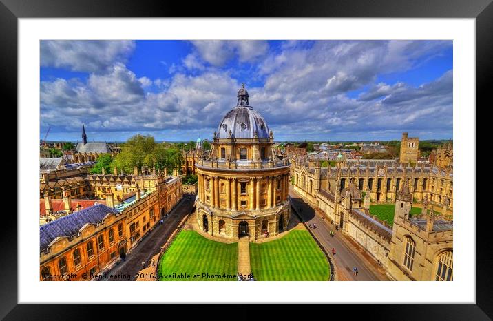 Oxford Skyline Framed Mounted Print by Ben Keating