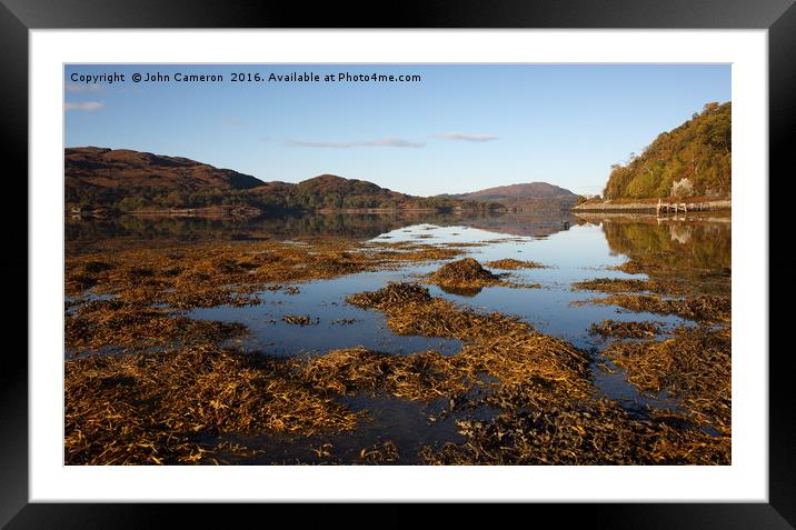 Loch Moidart in Autumn. Framed Mounted Print by John Cameron