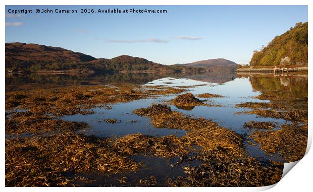 Loch Moidart in Autumn. Print by John Cameron
