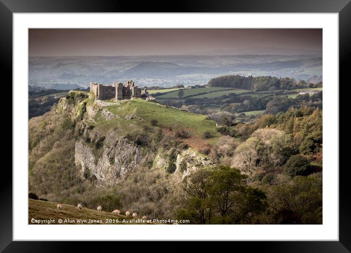 Carreg Cennen Castle  Framed Mounted Print by Alun Wyn Jones
