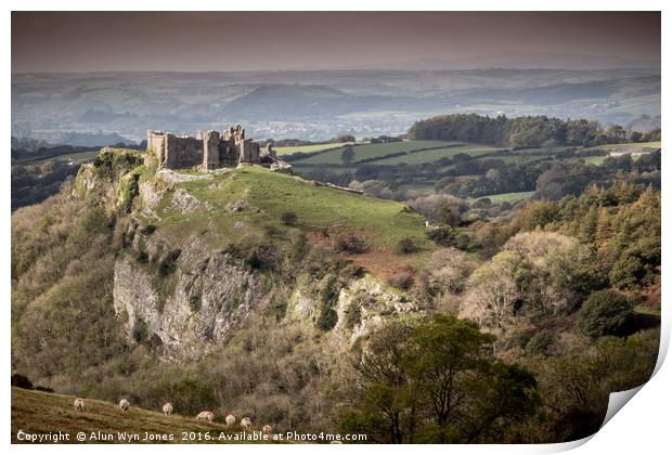 Carreg Cennen Castle  Print by Alun Wyn Jones
