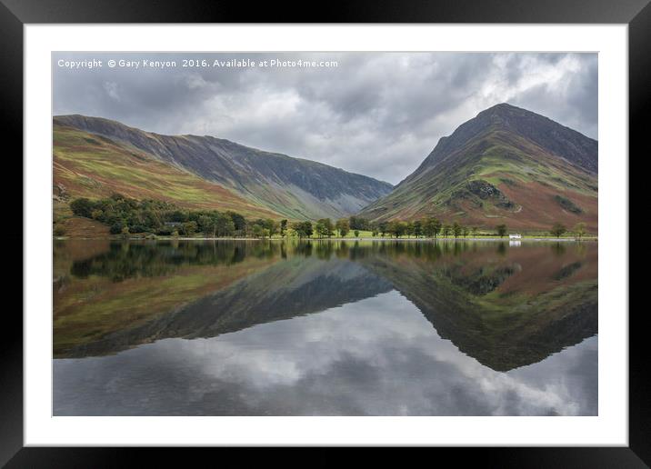 Moody Sky Over Lake Buttermere Framed Mounted Print by Gary Kenyon