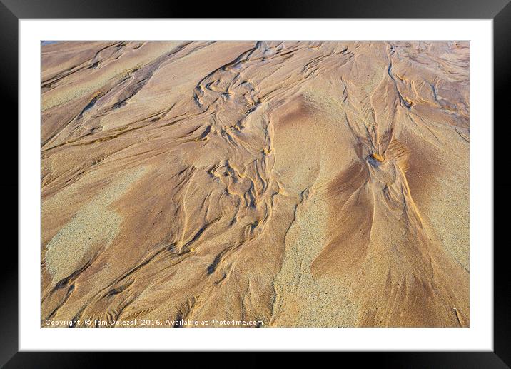 Sand patterns Framed Mounted Print by Tom Dolezal