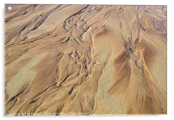 Sand patterns Acrylic by Tom Dolezal